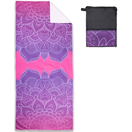 Monarch Brands Mandala Beach Towel - Purple PNP-BT-MAND3070-PU
